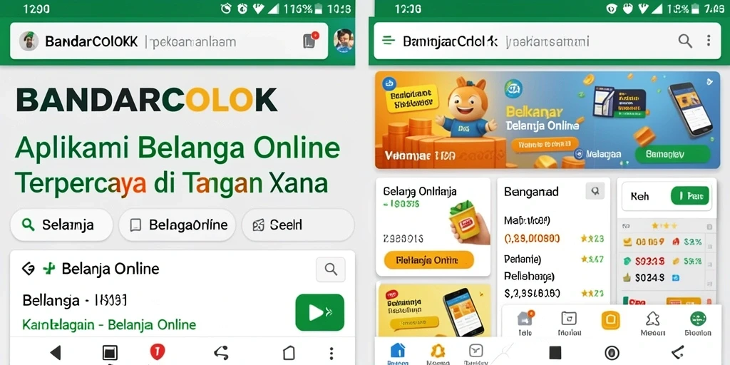 Tampilan antarmuka utama aplikasi BANDARCOLOK yang menarik dan modern.
