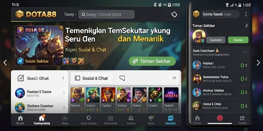 Antarmuka DOTA88 yang menarik untuk menemukan teman baru.