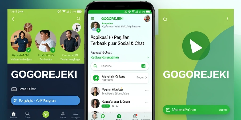 Antarmuka aplikasi GOGOREJEKI untuk panggilan VoIP yang mudah digunakan.