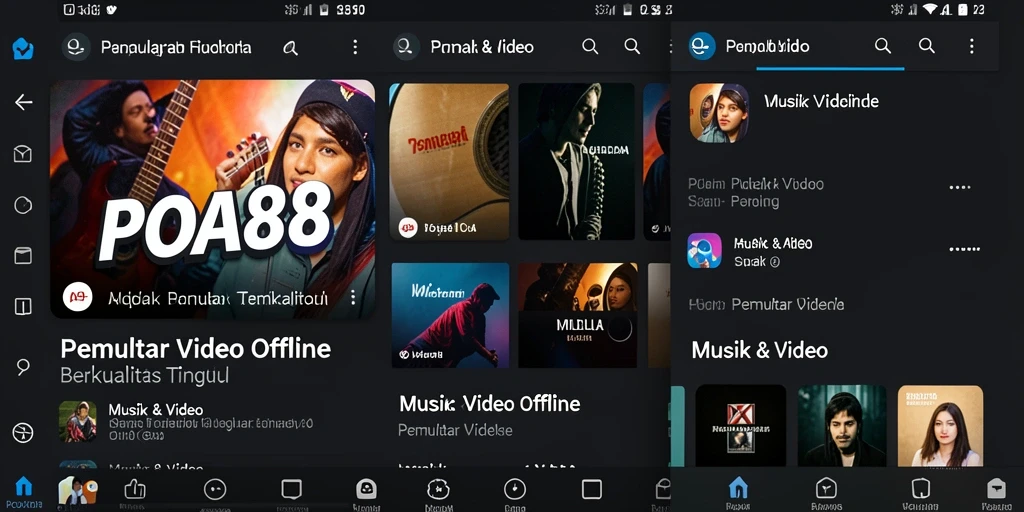 Antarmuka pemutar video offline POA88 yang intuitif dan mudah digunakan.