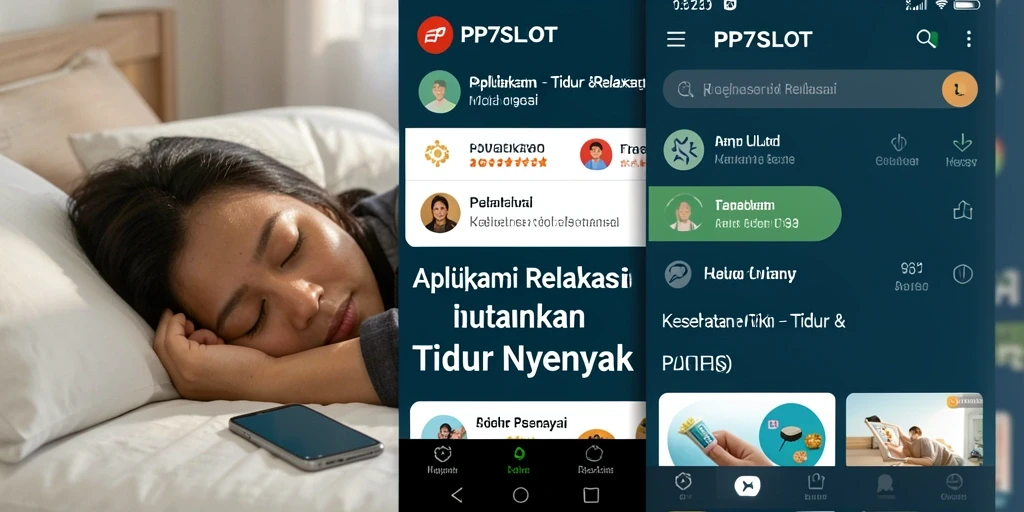 Tampilan antarmuka yang menenangkan dari aplikasi PP7SLOT untuk relaksasi.