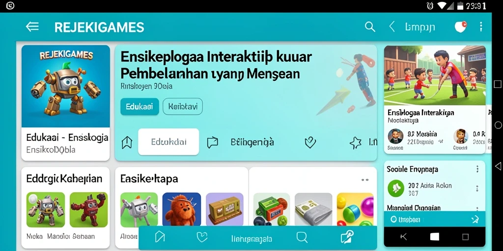 Antarmuka aplikasi REJEKIGAMES yang menarik dan informatif.