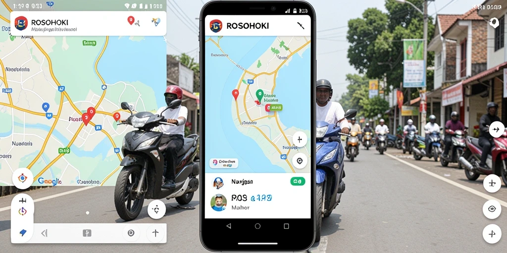 Antarmuka aplikasi ROSOHOKI yang mudah digunakan untuk navigasi motor.