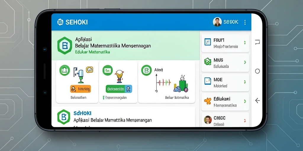 Antarmuka SEHOKI yang interaktif dan menarik untuk belajar matematika.