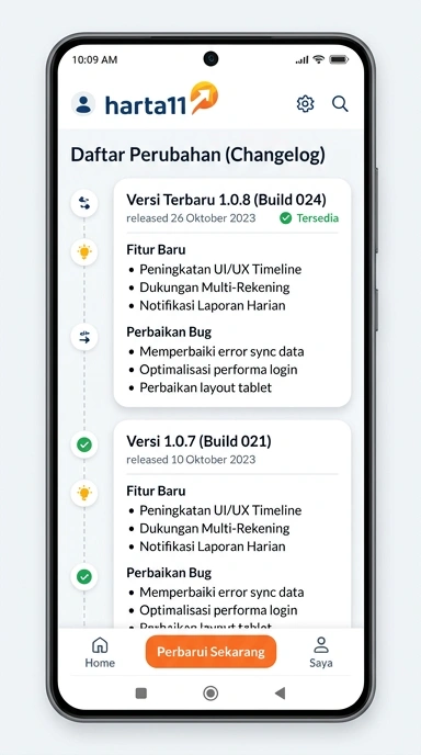 Riwayat Versi Aplikasi harta11 untuk Android